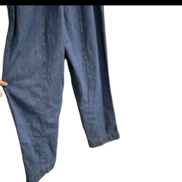 Madewell Denim Straight‎ Leg Jumpsuit Women's 12 Blue - Picture 10 of 11